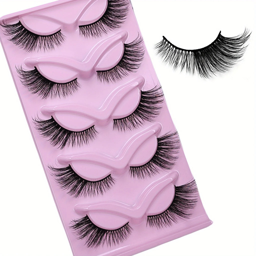 30Pairs/6Pack of Cat False Eyelashes, Thick False Eyelashes, Fluffy Cat Eye Eyelashes, Extended False Eyelashes