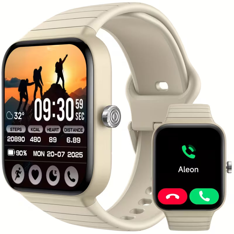 UCB "Aura Chrono" 1.8" HD Smart Watch & Executive Fitness Dashboard