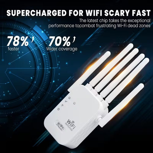 "Aura Net Pro" 1200Mbps Wi-Fi 6 Mesh Signal Booster & Range Extender