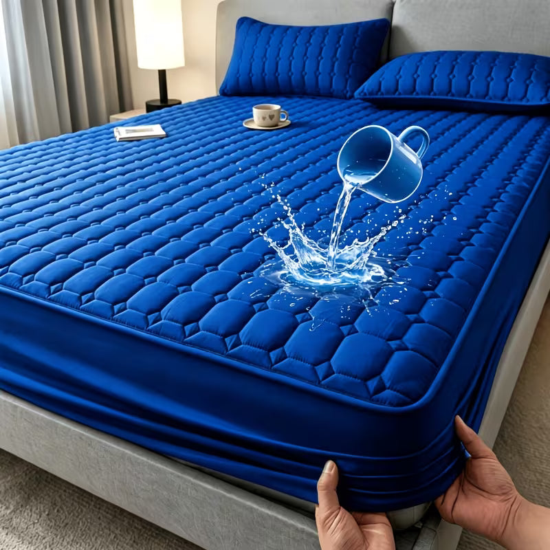 UCB "Aura Shield" All-Season Quilted Non-Slip Mattress Protector (15.75" Deep Pocket)