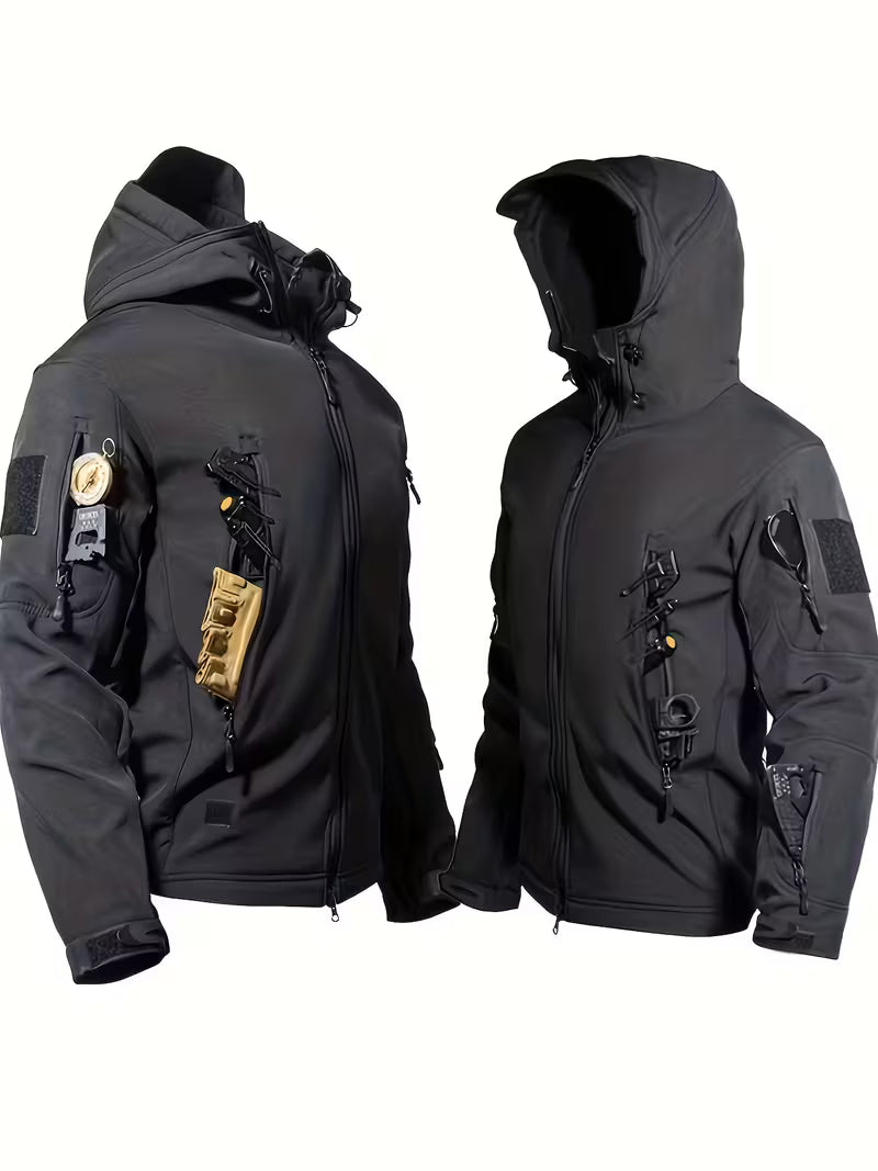 Men’s Heavyweight All-Weather Tactical Winter Suit – Windproof Hooded Jacket &amp; Thermal Pants Set