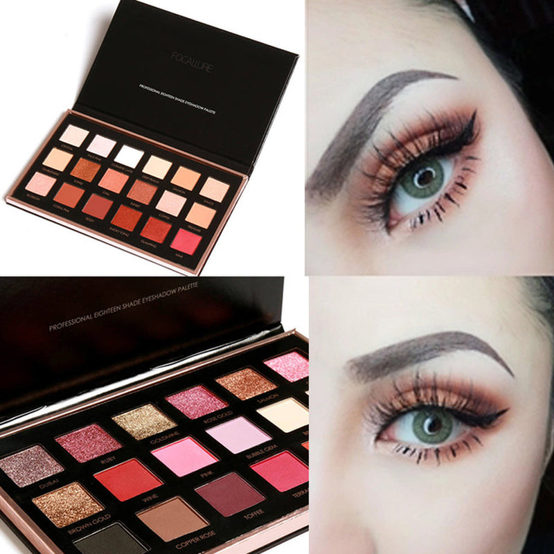 18 Color Eye Shadow Plate Earth Color Sunset Disks