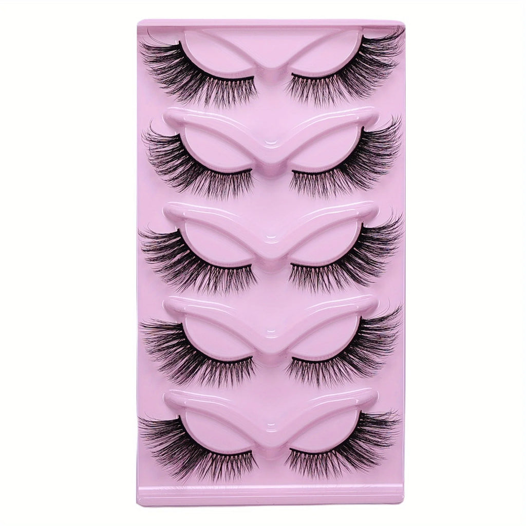 30Pairs/6Pack of Cat False Eyelashes, Thick False Eyelashes, Fluffy Cat Eye Eyelashes, Extended False Eyelashes