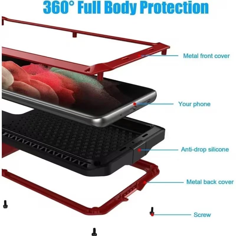 Gentleman Boutique "Titan Fortress" Heavy-Duty Aluminum Metal Armor iPhone Case